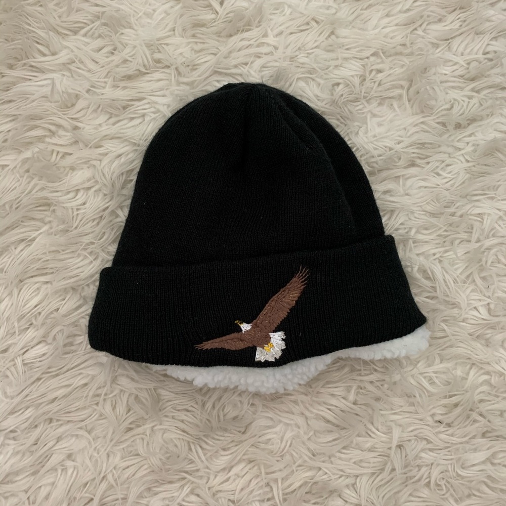 Men's Fleece Lined Winter Eagle Hat Cap